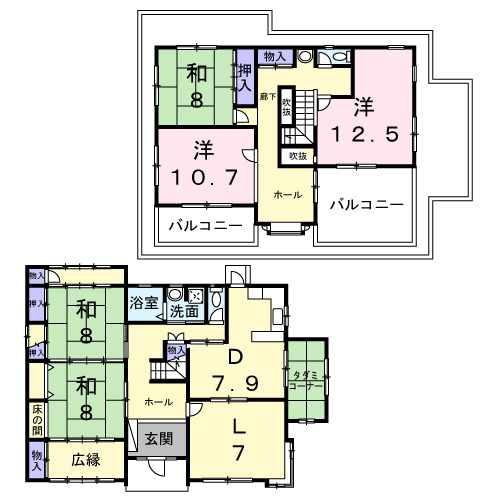 安城市上条町小堤の中古一戸建の間取り