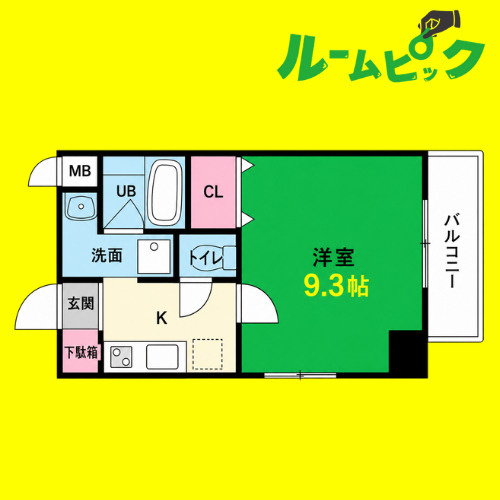 アプレシオ伝馬町　名古屋市賃貸　仲介手数料無料の間取り