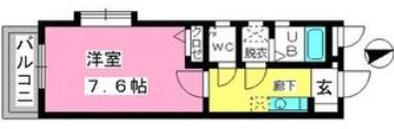 福岡市南区折立町の賃貸マンションの間取り