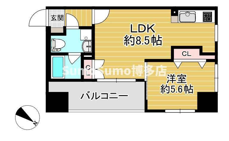 エフパルク県庁前の間取り