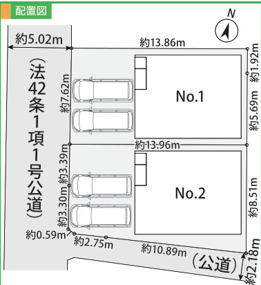 泉区下和泉1丁目 新築戸建 1号棟 4990万円の区画図