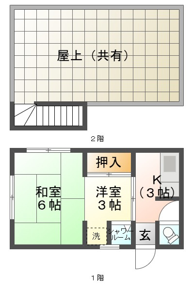 舞子台アパートの間取り