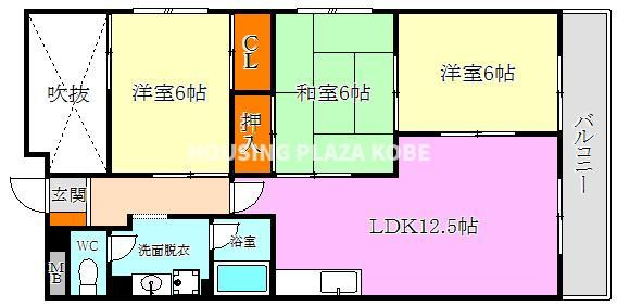 クレストコートの間取り