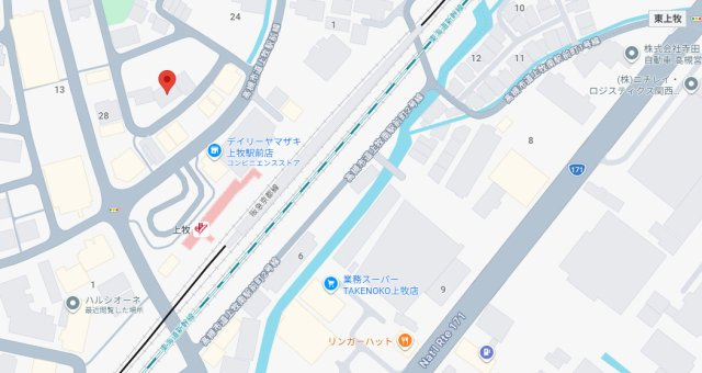 ルネス上牧の地図