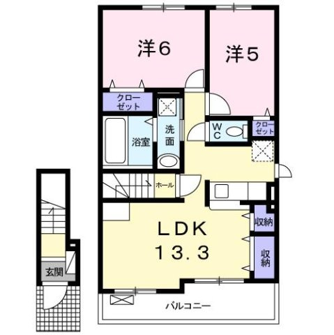 ゼファー桜木Ⅱの間取り