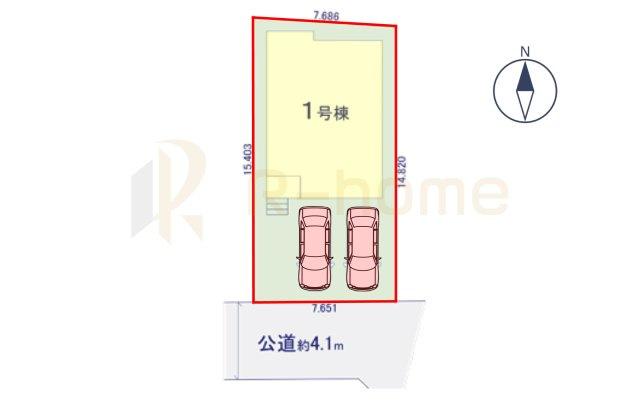 つくばみらい市陽光台2期　新築戸建て　1号棟の区画図|大きなお買い物だからこそ、メリット・デメリットを伝えさせて頂きます。
R-homeにお任せください♪