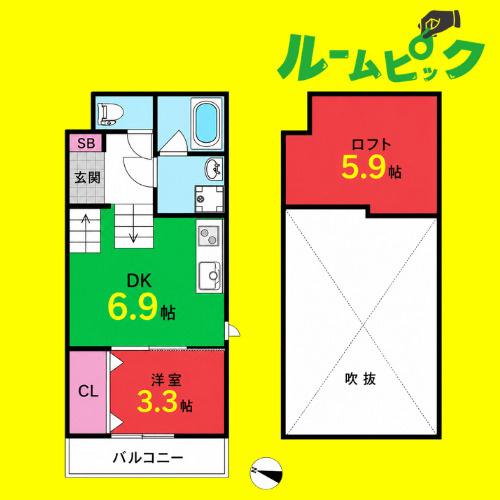 FAMILY　STAGE道徳Ⅲ　名古屋市賃貸　仲介手数料無料の間取り