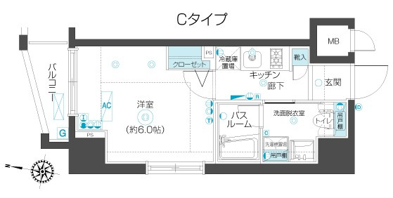 豊島区西池袋４丁目の賃貸マンションの間取り