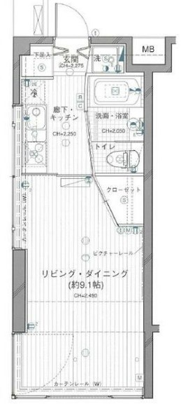 ラグジュアリーアパートメント森下の間取り|間取りです。
