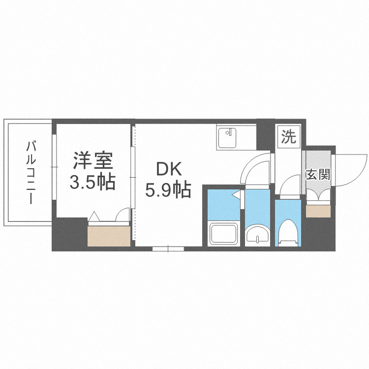 サムティ福島RUFLEの間取り