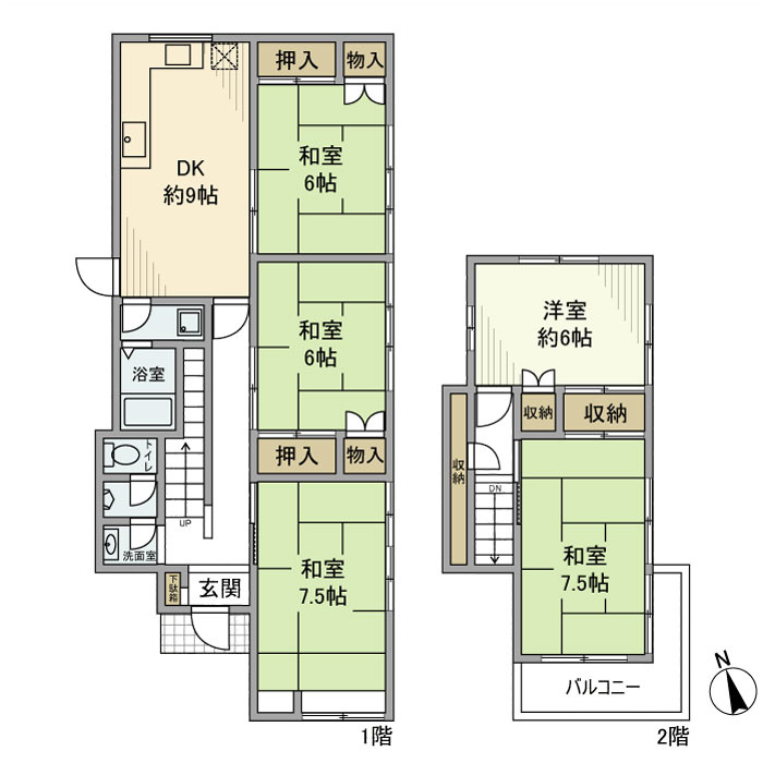 つくしが丘戸建の間取り