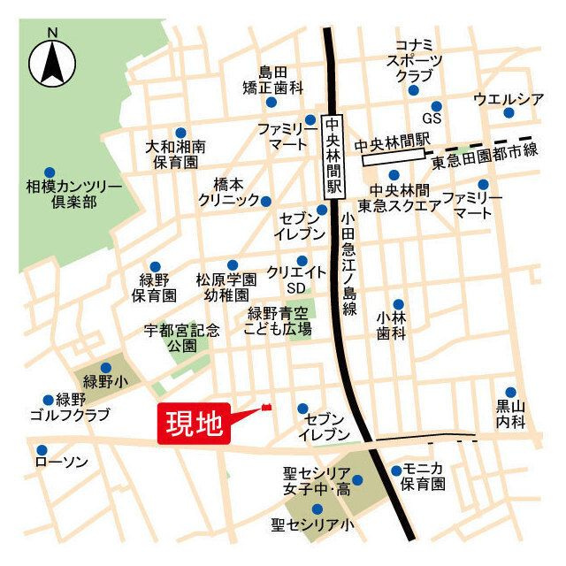 RIS中央林間Ⅰの地図