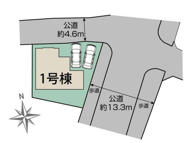 の新築一戸建の区画図|筑紫野市吉木1棟 区画図