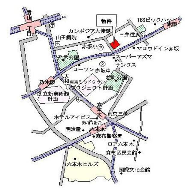 パークルージュ赤坂檜町の地図
