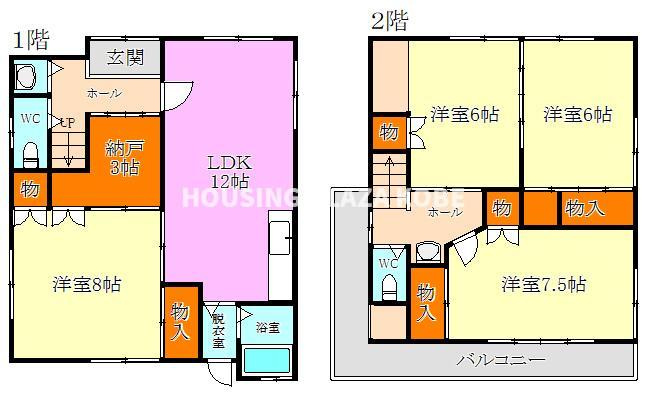 天神町５丁目貸家の間取り