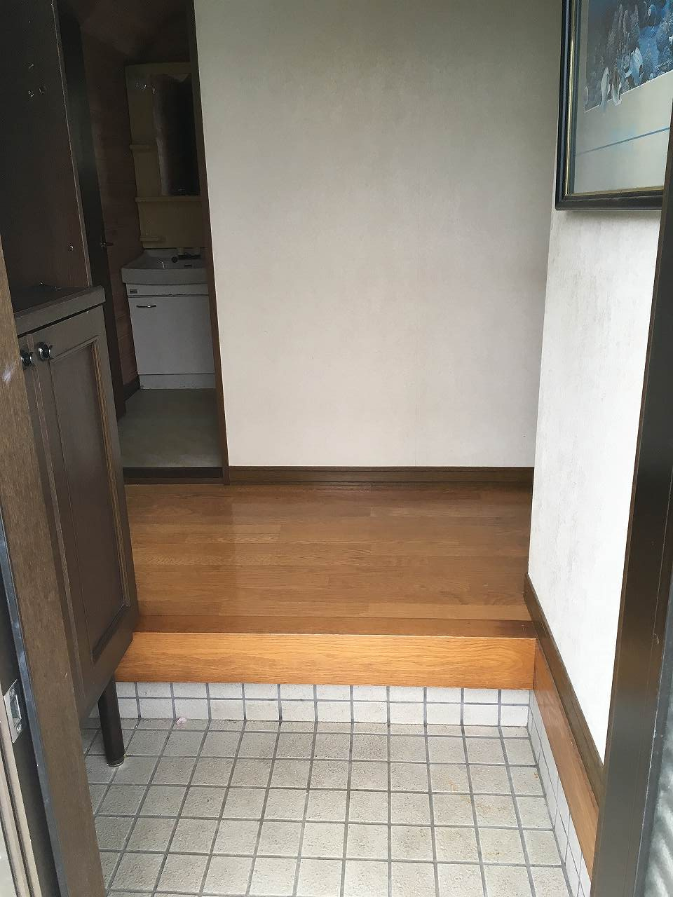 落ち着いた玄関です