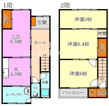 行幸町１丁目貸家の間取り
