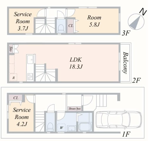 【横浜市鶴見区東寺尾1丁目7-8全4棟新築戸建て】★仲介手数料無料★（上寺尾小学校・生麦中学校）の間取り