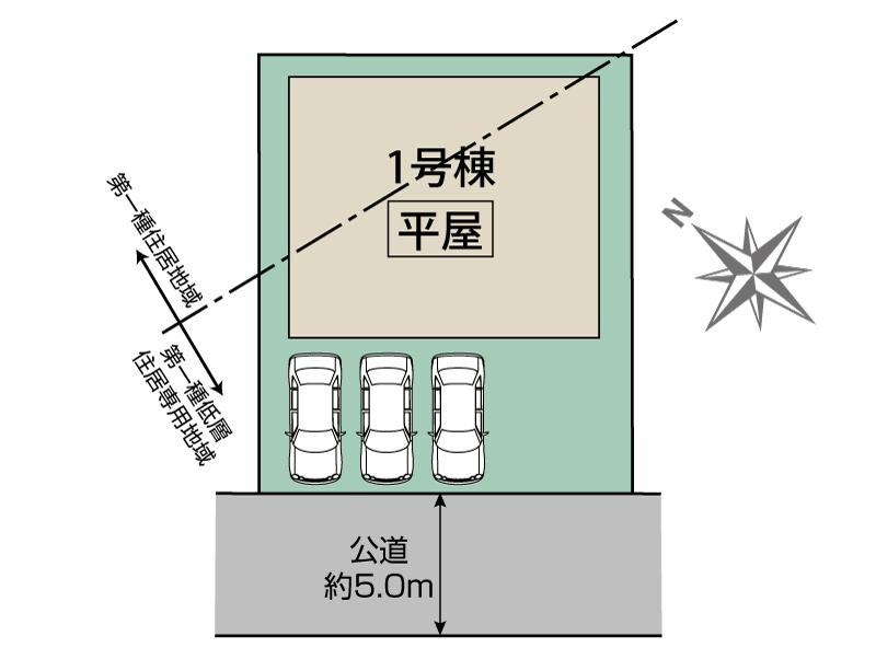 深谷市緑ケ丘　の区画図|現地区画図