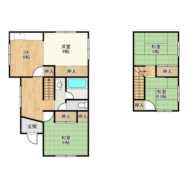 緑台戸建て(１丁目30-6)の間取り