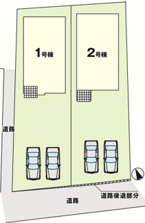 【区画図】 | 郡山市七ツ池町新築一戸建て2棟