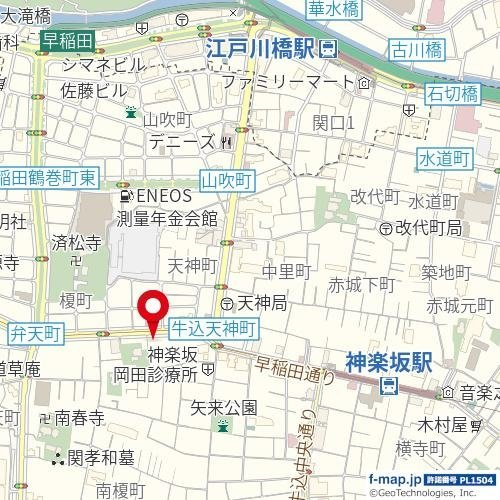 スカイコート神楽坂弐番館の地図