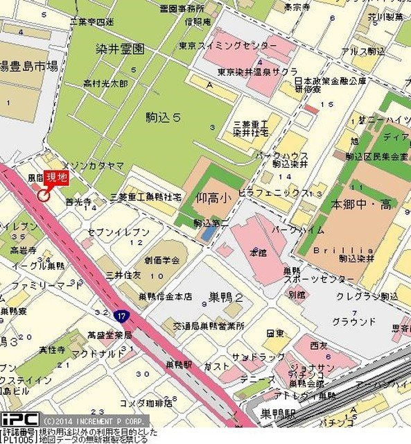 メインステージ巣鴨の地図