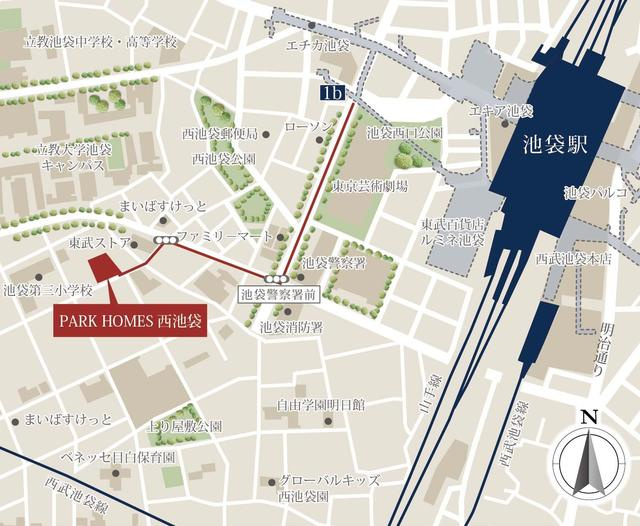 パークホームズ西池袋の地図