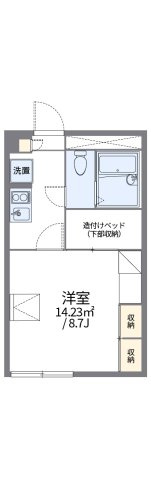 レオパレスＳｏｕｔｈ１０２０の間取り