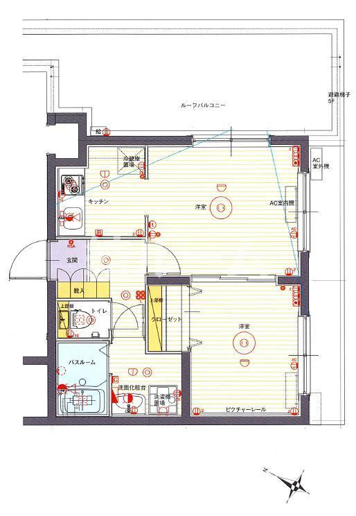 板橋区氷川町の賃貸マンションの間取り
