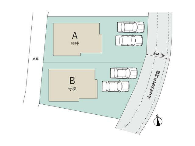福岡市西区拾六町３丁目の新築一戸建の区画図