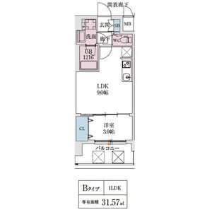 スプランディッド弁天町WESTの間取り
