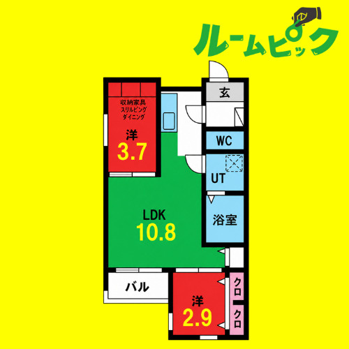ilusion道徳(イルシオンドウトク)　名古屋市賃貸　仲介手数料無料の間取り