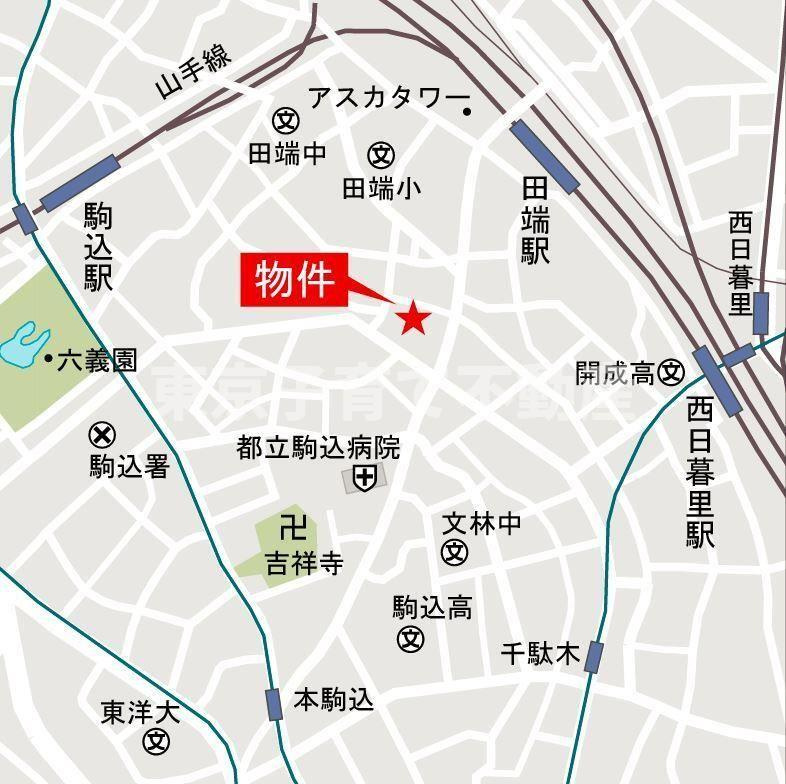 アジールコート山手動坂の地図