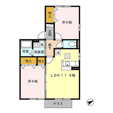 グリーンヒル　Ａの間取り