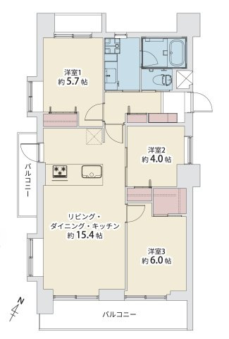 朝日プラザ天神の間取り