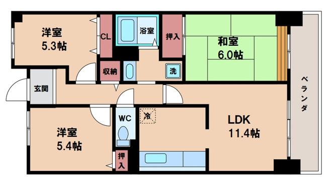 【間取り】 | コーシャハイツ苅田