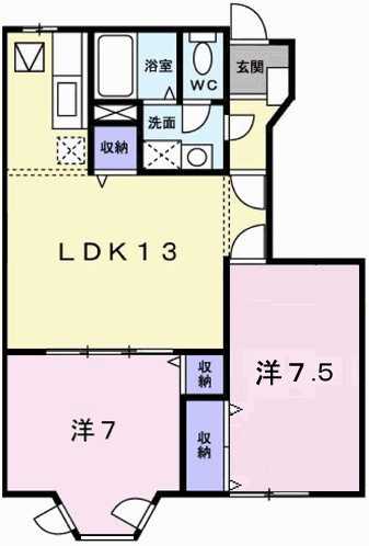 ル・クプル　プラースⅡの間取り