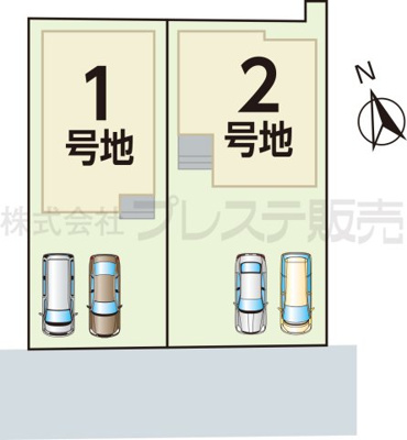 【区画図】 | 大和郡山市下三橋町の新築一戸建 全２区画 | 全体区画図