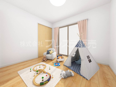 【洋室】 | 大和郡山市下三橋町の新築一戸建 全２区画 | １号地１階洋室完成イメージ／