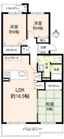 中落合第一住宅463号棟の間取り
