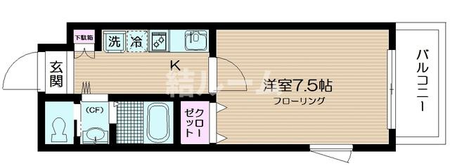 北区王子３丁目の賃貸マンションの間取り