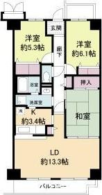 ミストラル岸部南の間取り