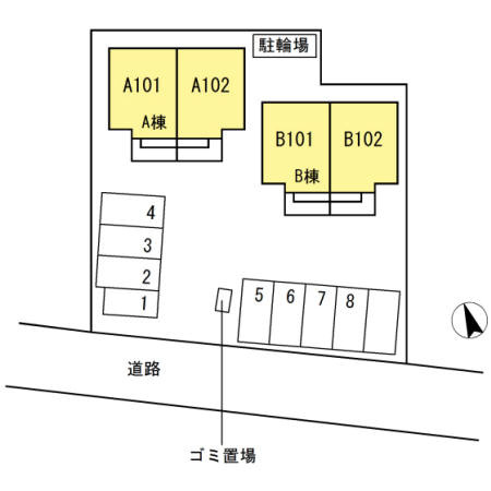 D-room チェルシー A棟の区画図