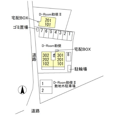 D-room勅使Ⅱの区画図