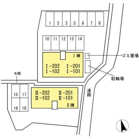 アネシスハイツ Ⅰ号館の区画図