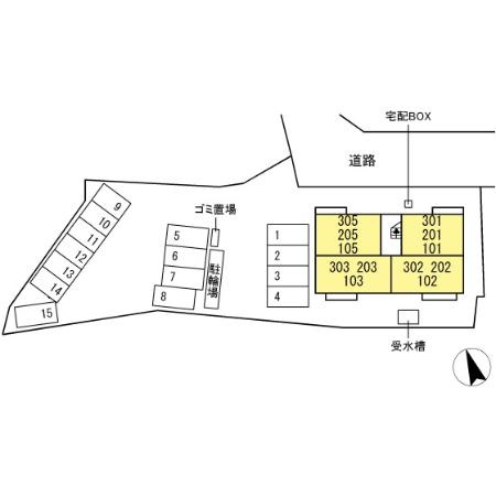 カルテット D棟の区画図