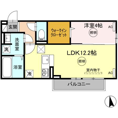 カルテット D棟の間取り