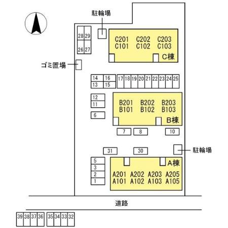 グランシャトー B棟の区画図