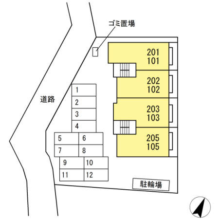 グレイシアの区画図